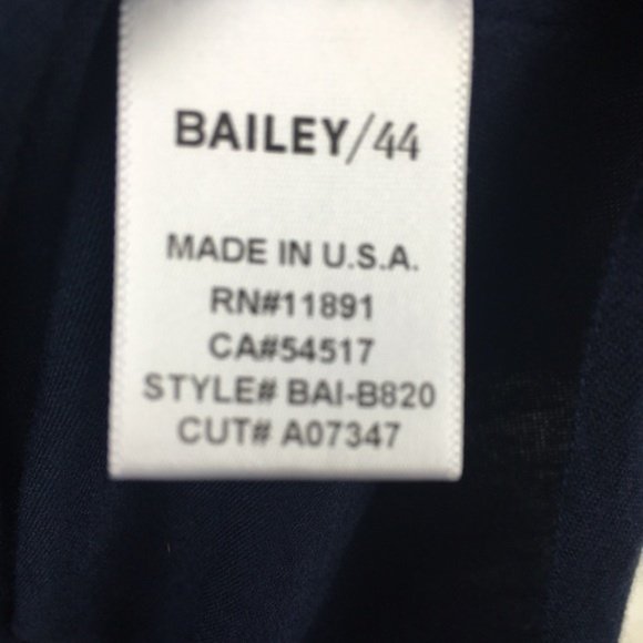 Bailey 44 Navy Cold Shoulder Top 3/4 Sleeve - Picture 8 of 8